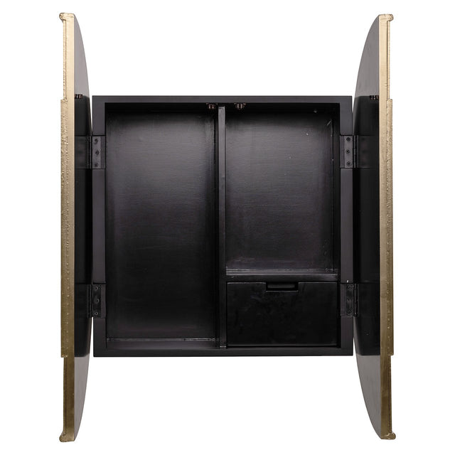 Wandkast Bowie (Black/gold) van Richmond Interiors – Luxe comfort op maat van PureWonen. Vraag naar de beste prijs.