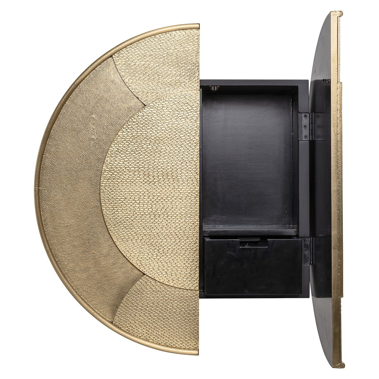 Wandkast Bowie (Black/gold) van Richmond Interiors – Luxe comfort op maat van PureWonen. Vraag naar de beste prijs.