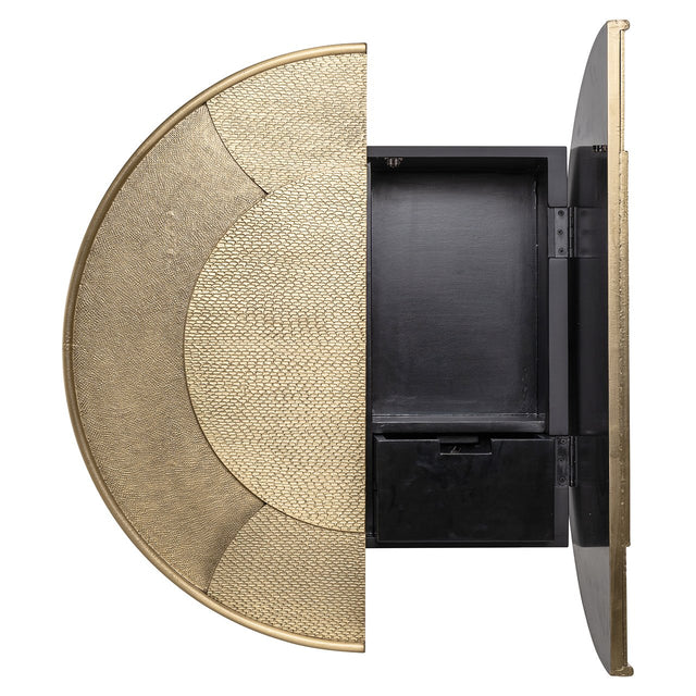 Wandkast Bowie (Black/gold) van Richmond Interiors – Luxe comfort op maat van PureWonen. Vraag naar de beste prijs.