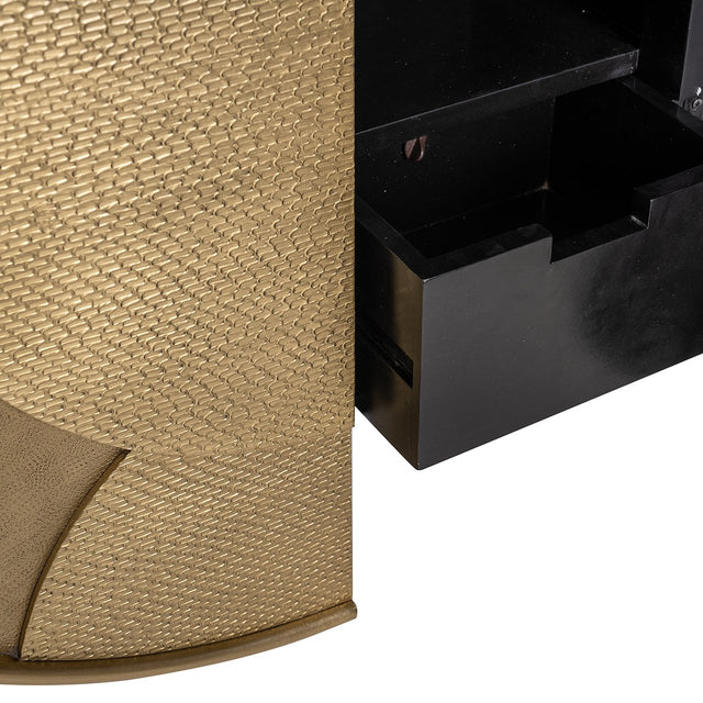 Wandkast Bowie (Black/gold) van Richmond Interiors – Luxe comfort op maat van PureWonen. Vraag naar de beste prijs.