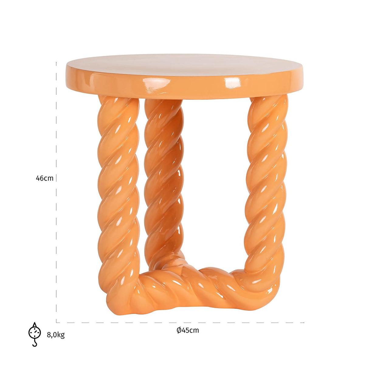 Bijzettafel Rosly oranje van Richmond Interiors – Luxe comfort op maat van PureWonen. Vraag naar de beste prijs.