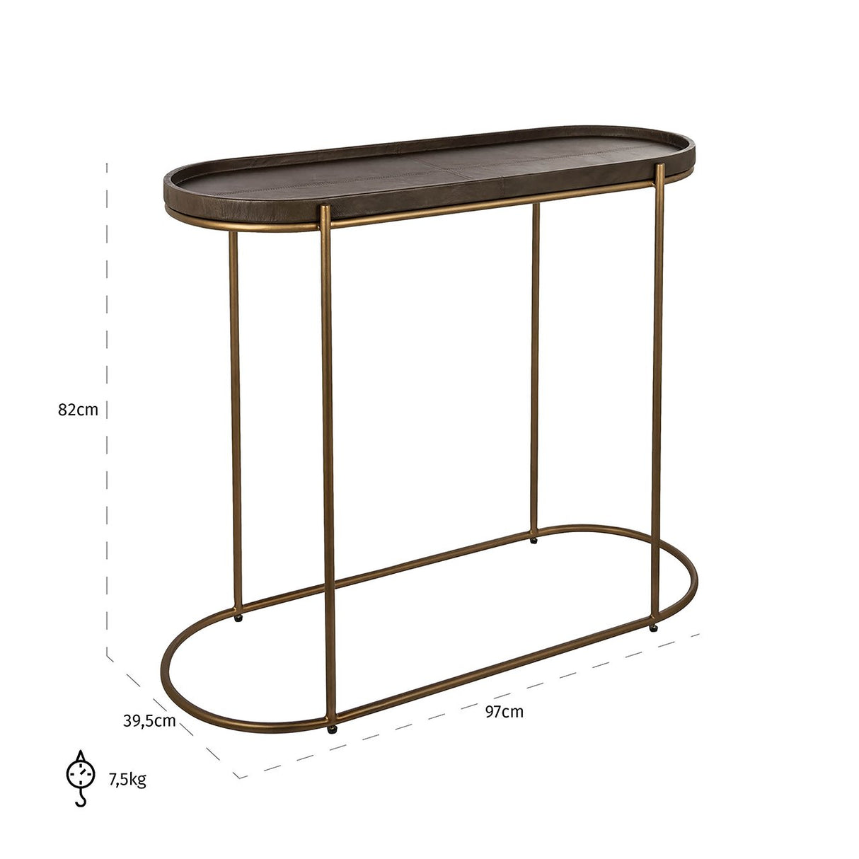 Wandtafel Zillon (Brown) van Richmond Interiors – Luxe comfort op maat van PureWonen. Vraag naar de beste prijs.