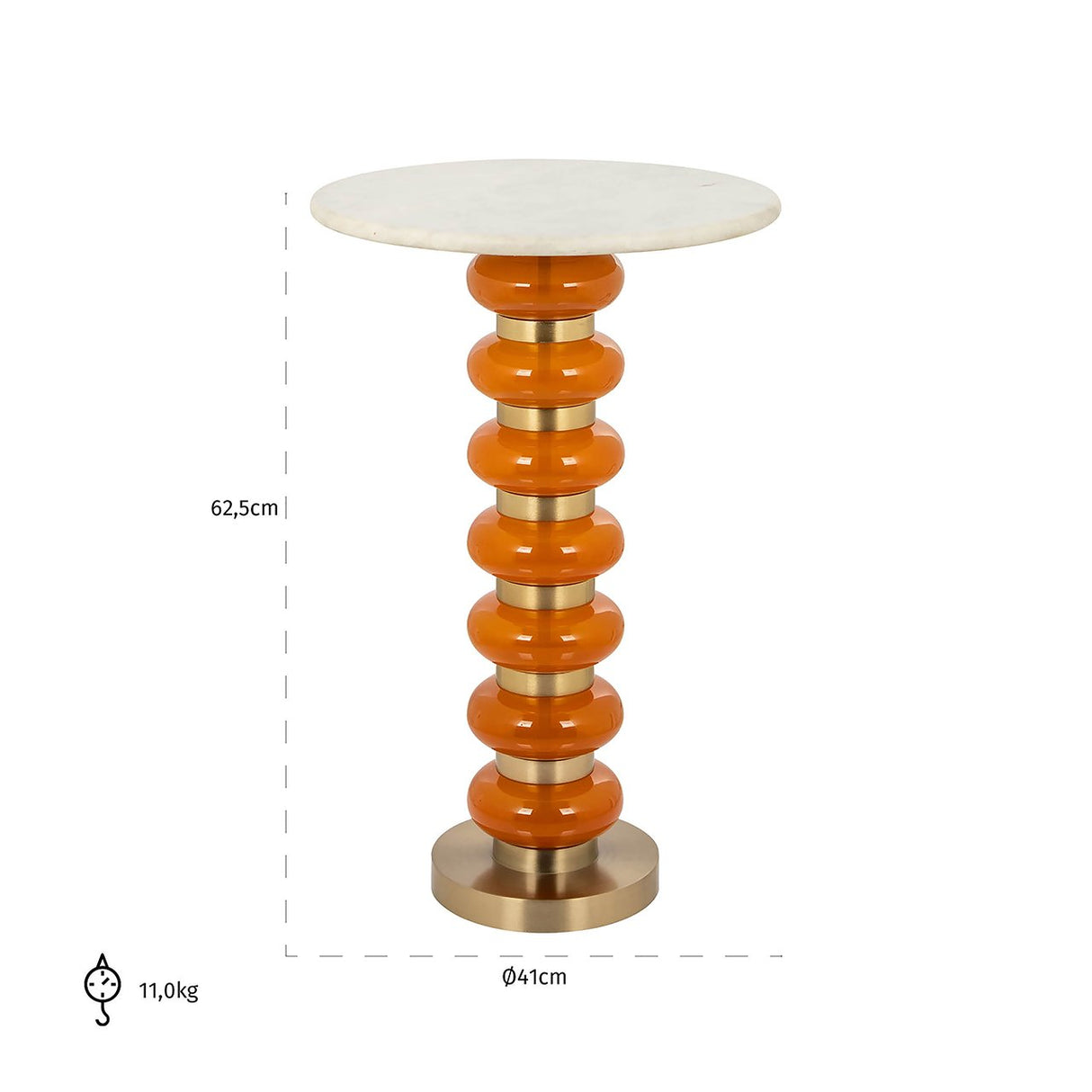 Bijzettafel Barbara orange (Orange) van Richmond Interiors – Luxe comfort op maat van PureWonen. Vraag naar de beste prijs.
