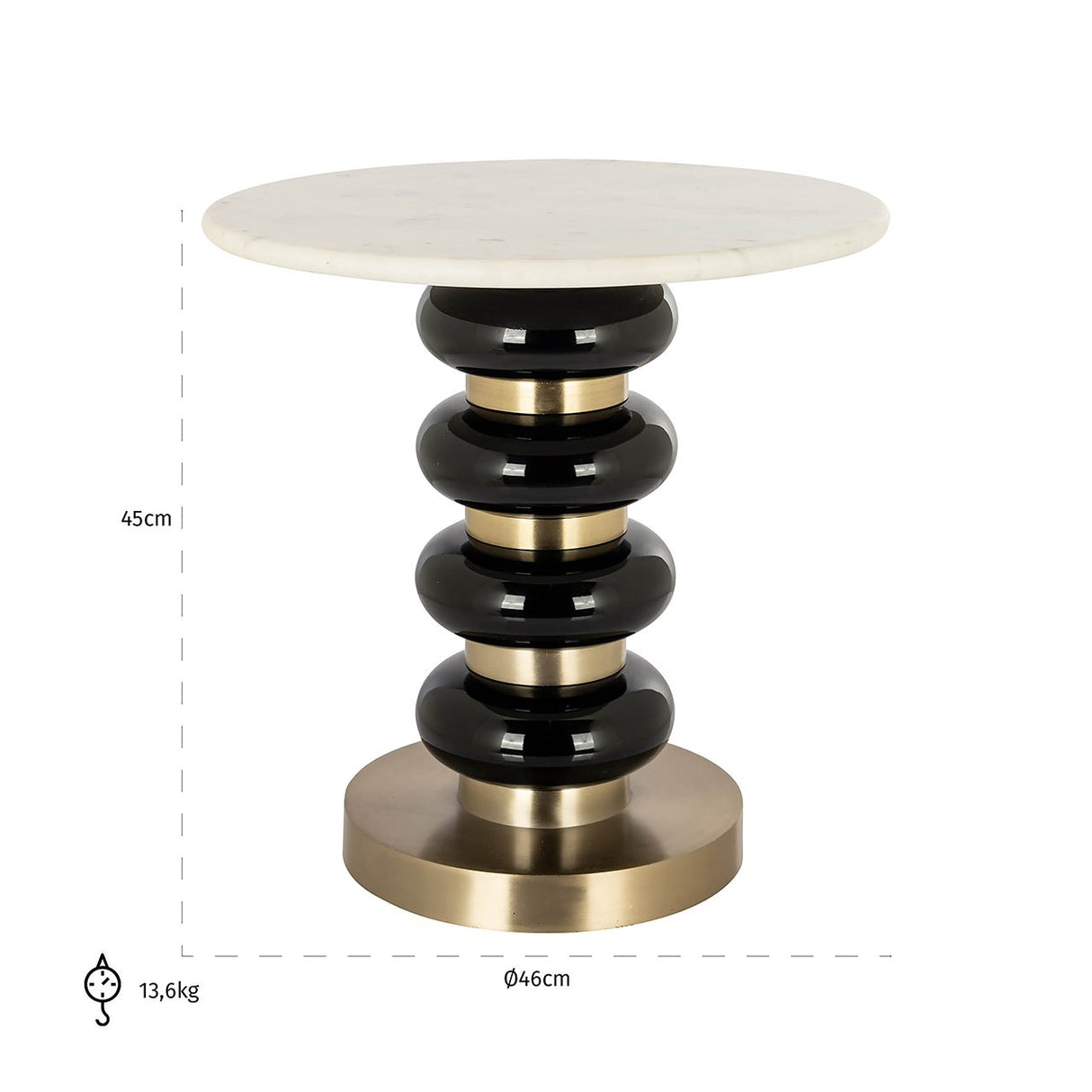 Bijzettafel Boann black (Black) van Richmond Interiors – Luxe comfort op maat van PureWonen. Vraag naar de beste prijs.