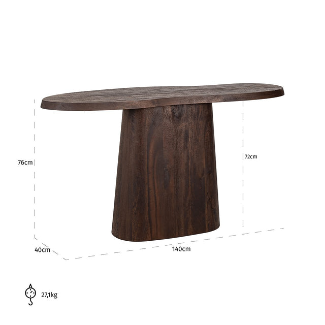 Wandtafel Odile (Dark brown) van Richmond Interiors – Luxe comfort op maat van PureWonen. Vraag naar de beste prijs.