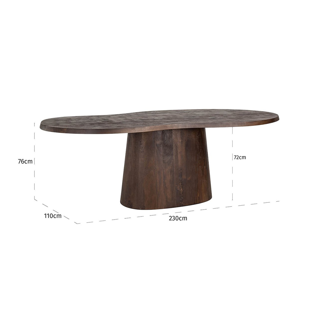 Eettafel Odile 230 (Dark brown) van Richmond Interiors – Luxe comfort op maat van PureWonen. Vraag naar de beste prijs.