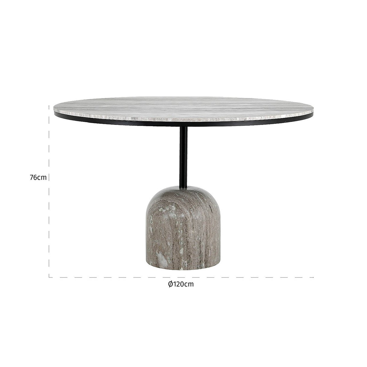 Eettafel Duncan 120Ø (Sand) van Richmond Interiors – Luxe comfort op maat van PureWonen. Vraag naar de beste prijs.