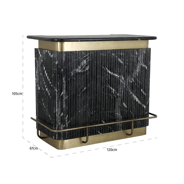 Bar Bombay (Black/gold) van Richmond Interiors – Luxe comfort op maat van PureWonen. Vraag naar de beste prijs.