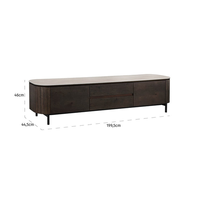Tv-dressoir Ritz 2-deurs 1-la (Brown) van Richmond Interiors – Luxe comfort op maat van PureWonen. Vraag naar de beste prijs.