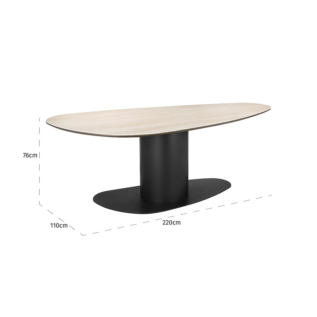 Eettafel Ritz pebble 220 (Beige) van Richmond Interiors – Luxe comfort op maat van PureWonen. Vraag naar de beste prijs.