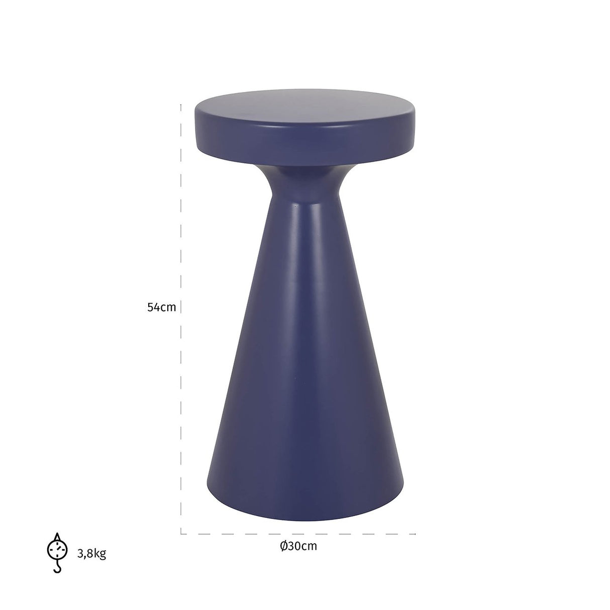 Bijzettafel Kimble paars groot 30Ø (Purple) van Richmond Interiors – Luxe comfort op maat van PureWonen. Vraag naar de beste prijs.
