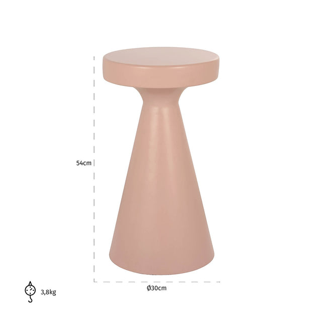 Bijzettafel Kimble roze groot 30Ø (Pink) van Richmond Interiors – Luxe comfort op maat van PureWonen. Vraag naar de beste prijs.