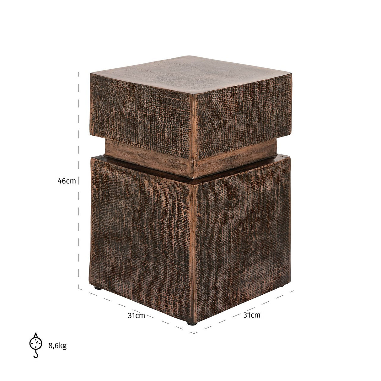 Bijzettafel Nox (Bronze) van Richmond Interiors – Luxe comfort op maat van PureWonen. Vraag naar de beste prijs.