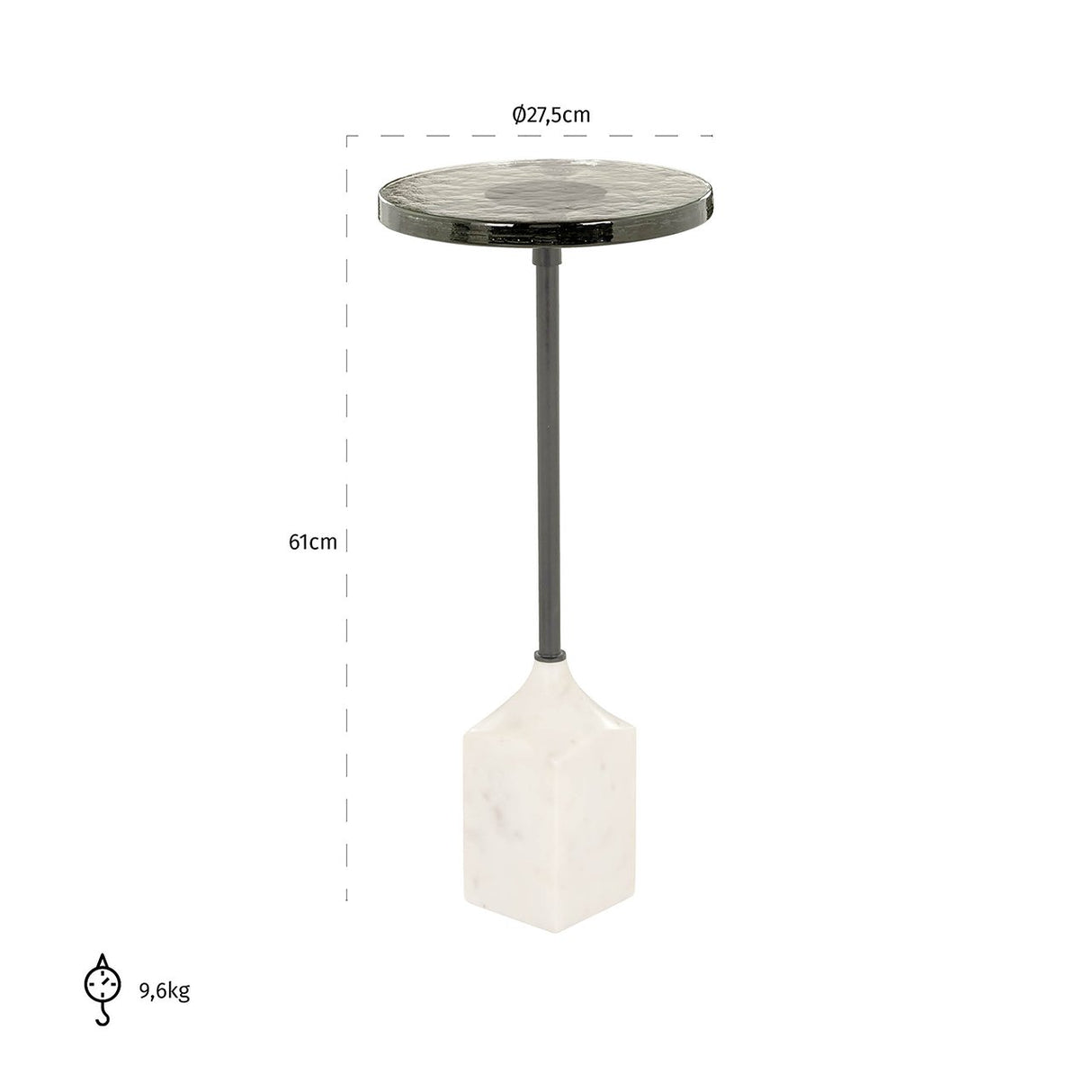 Bijzettafel Aurora 27Ø (White) van Richmond Interiors – Luxe comfort op maat van PureWonen. Vraag naar de beste prijs.