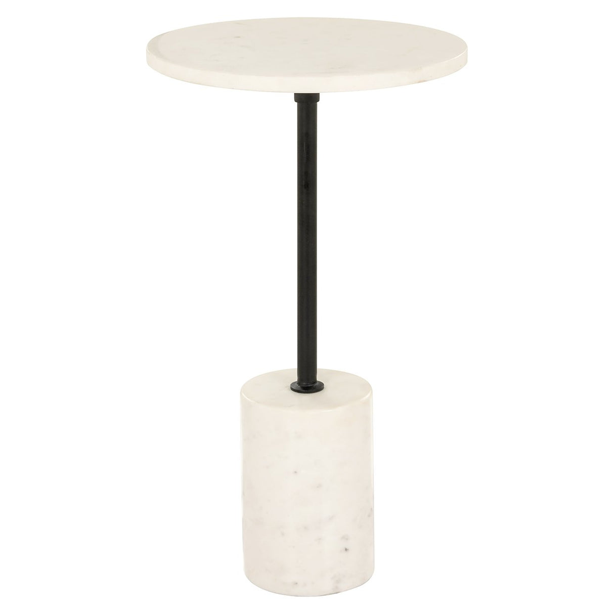 Bijzettafel Misty 30Ø (Black/white) van Richmond Interiors – Luxe comfort op maat van PureWonen. Vraag naar de beste prijs.