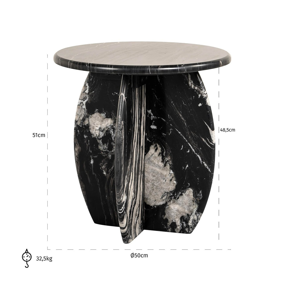 Bijzettafel Bancroft (Black) van Richmond Interiors – Luxe comfort op maat van PureWonen. Vraag naar de beste prijs.