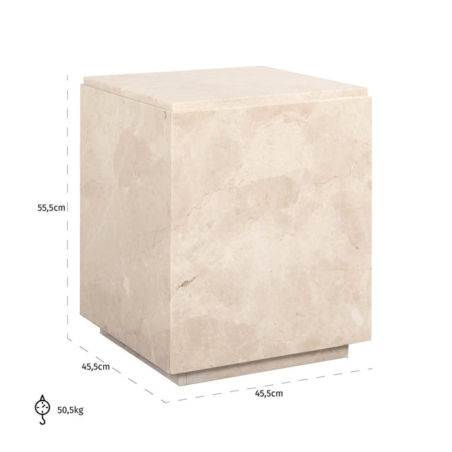 Bijzettafel Stanford Dyna vierkant blok (Beige) van Richmond Interiors – Luxe comfort op maat van PureWonen. Vraag naar de beste prijs.