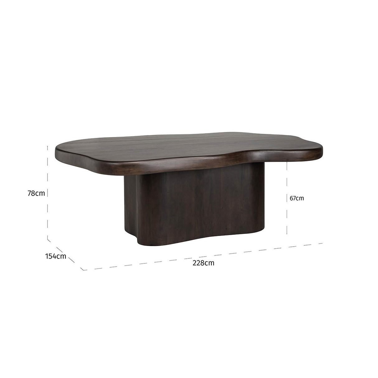 Eettafel Sherman Organisch 230x139 (Brown) van Richmond Interiors – Luxe comfort op maat van PureWonen. Vraag naar de beste prijs.