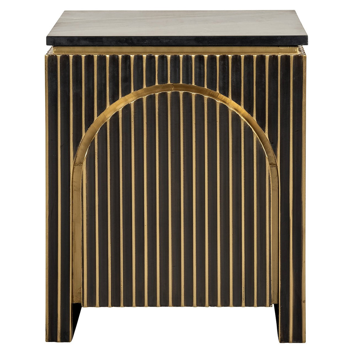 Nachtkastje Les Arcs 1-deur (Brushed Gold) van Richmond Interiors – Luxe comfort op maat van PureWonen. Vraag naar de beste prijs.