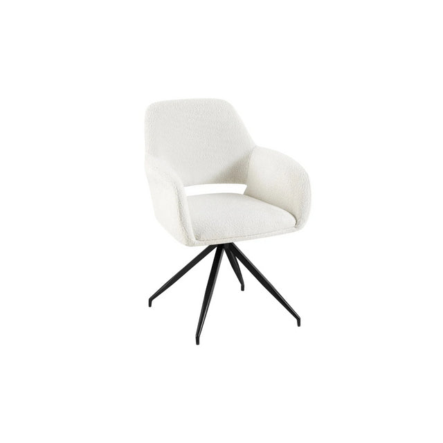 CHAIR EVA TURN VC809 BLACK WHITE TEDDY