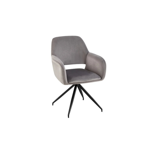 CHAIR EVA TURN VC809 BLACK GREY