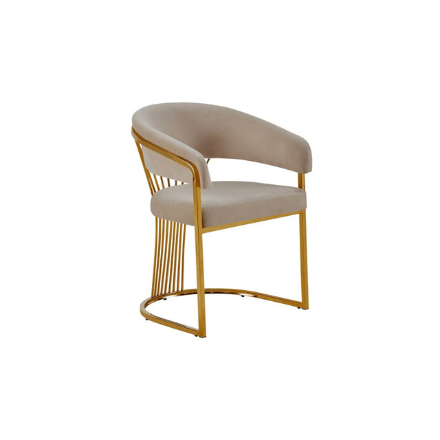 CHAIR ACELYA VC806 GOLD + TAUPE
