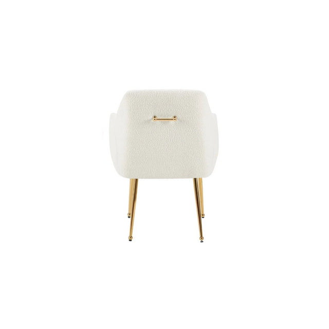 CHAIR MILA VC802A GOLD + WHITE TEDDY