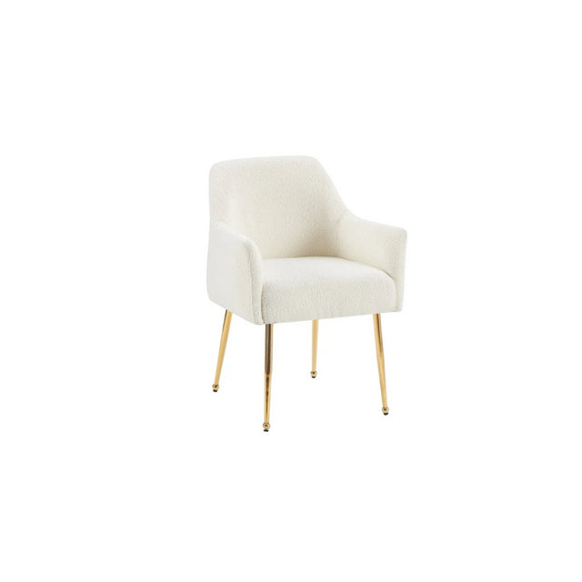 CHAIR MILA VC802A GOLD + WHITE TEDDY