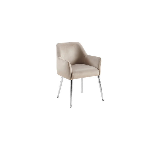 CHAIR MILA VC802A SILVER + TAUPE