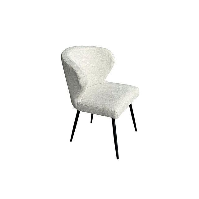 CHAIR KAREN BLACK LEGS + LIGHT TAUPE TEXERE