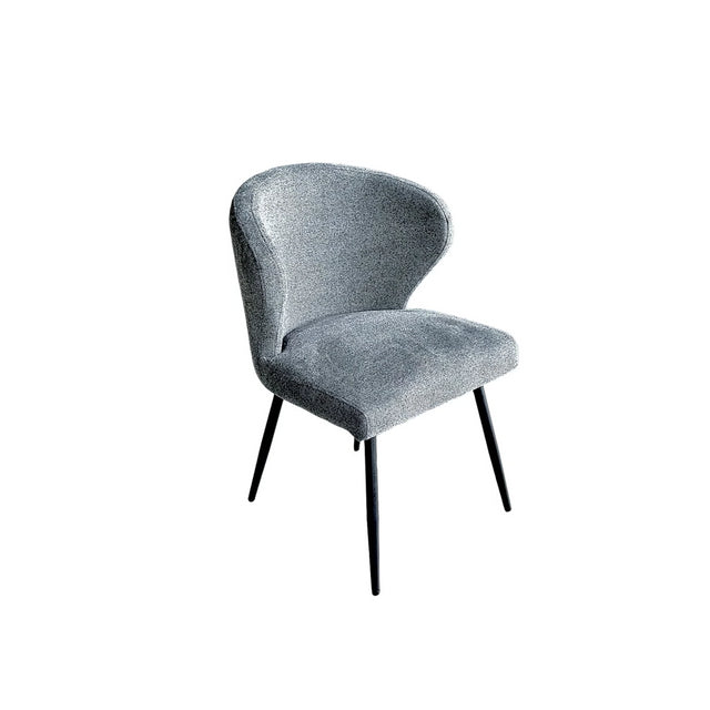 CHAIR KAREN BLACK LEGS + DARK GREY TEXERE
