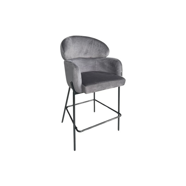 CHAIR EMMA BAR VC815 BLACK LEGS GREY