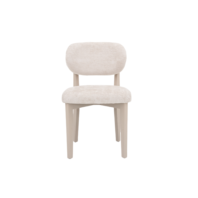 CHAIR SILLA ZB-5684 CHAMPAGNE LEGS TAUPE FY2415-6
