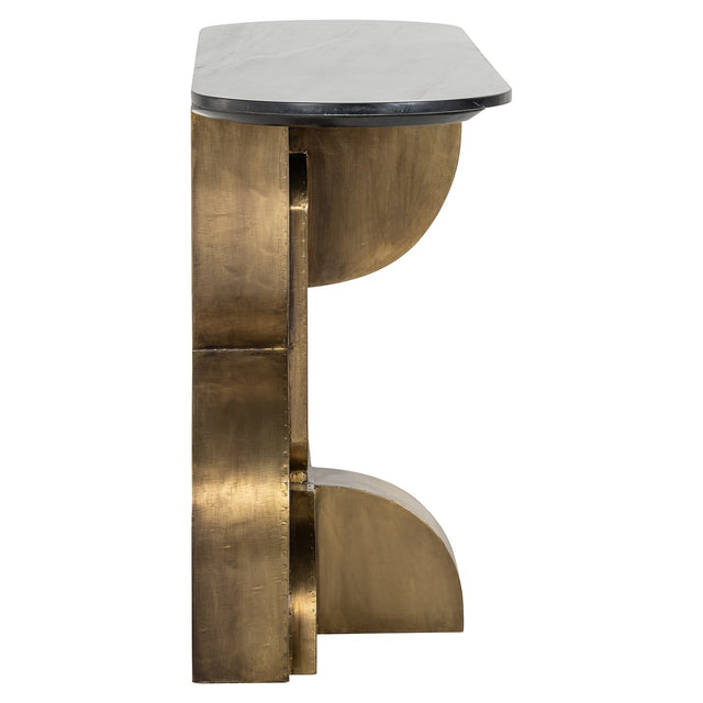 Wandtafel Maddox (Black/gold) van Richmond Interiors – Luxe comfort op maat van PureWonen. Vraag naar de beste prijs.