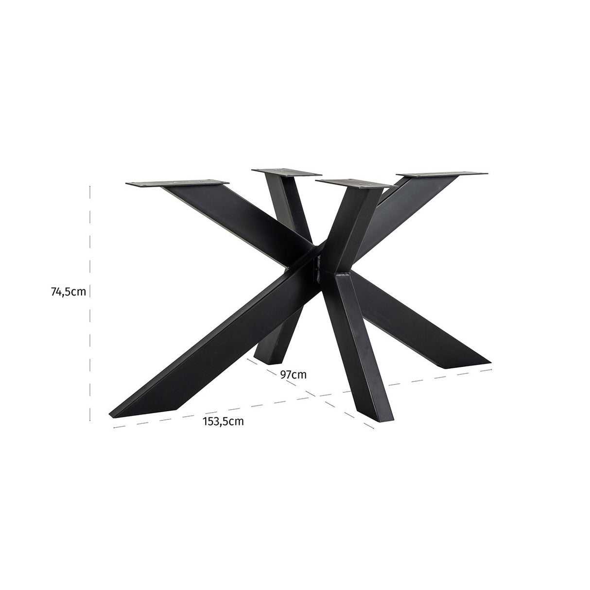 Poot Industrial Spider (155x100) (Black) van Richmond Interiors – Luxe comfort op maat van PureWonen. Vraag naar de beste prijs.