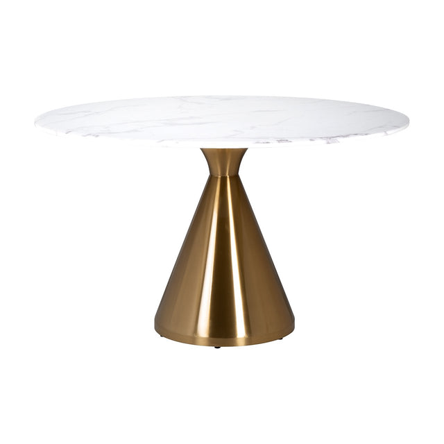 Eettafel Tenille 130Ø (Brushed Gold) van Richmond Interiors – Luxe comfort op maat van PureWonen. Vraag naar de beste prijs.