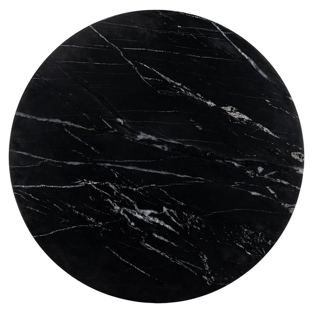 Bistrotafel Logan 75Ø (Black/gold) van Richmond Interiors – Luxe comfort op maat van PureWonen. Vraag naar de beste prijs.