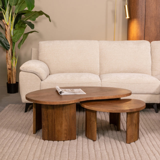 LABEL51 Salontafel Timon - Nature - Mangohout - 100 cm van LABEL51 – Luxe comfort op maat van PureWonen. Vraag naar de beste prijs.