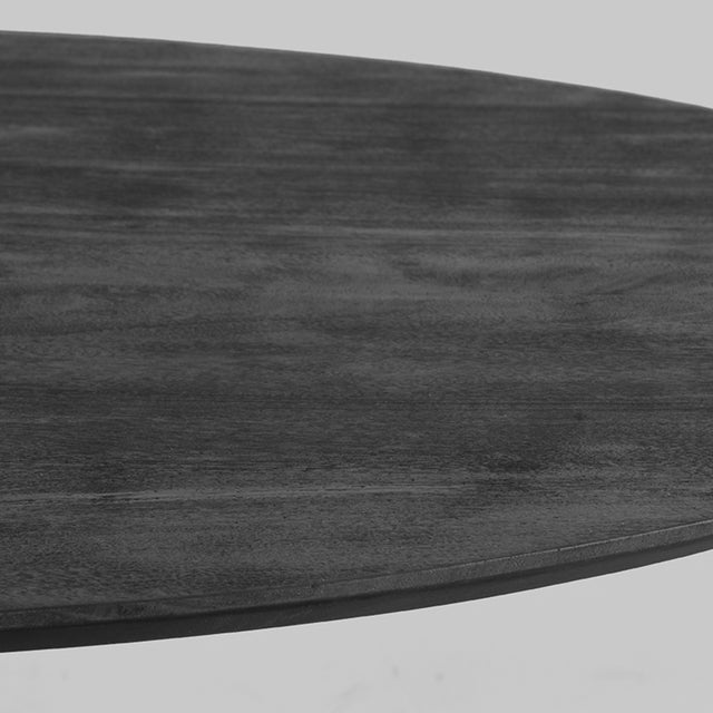 LABEL51 Eetkamertafel Otto - Zwart - Mangohout - 130 cm - Rond van LABEL51 – Luxe comfort op maat van PureWonen. Vraag naar de beste prijs.