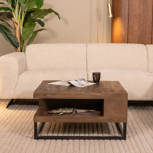 LABEL51 Salontafel Cube - Espresso - Mangohout - 80 cm van LABEL51 – Luxe comfort op maat van PureWonen. Vraag naar de beste prijs.