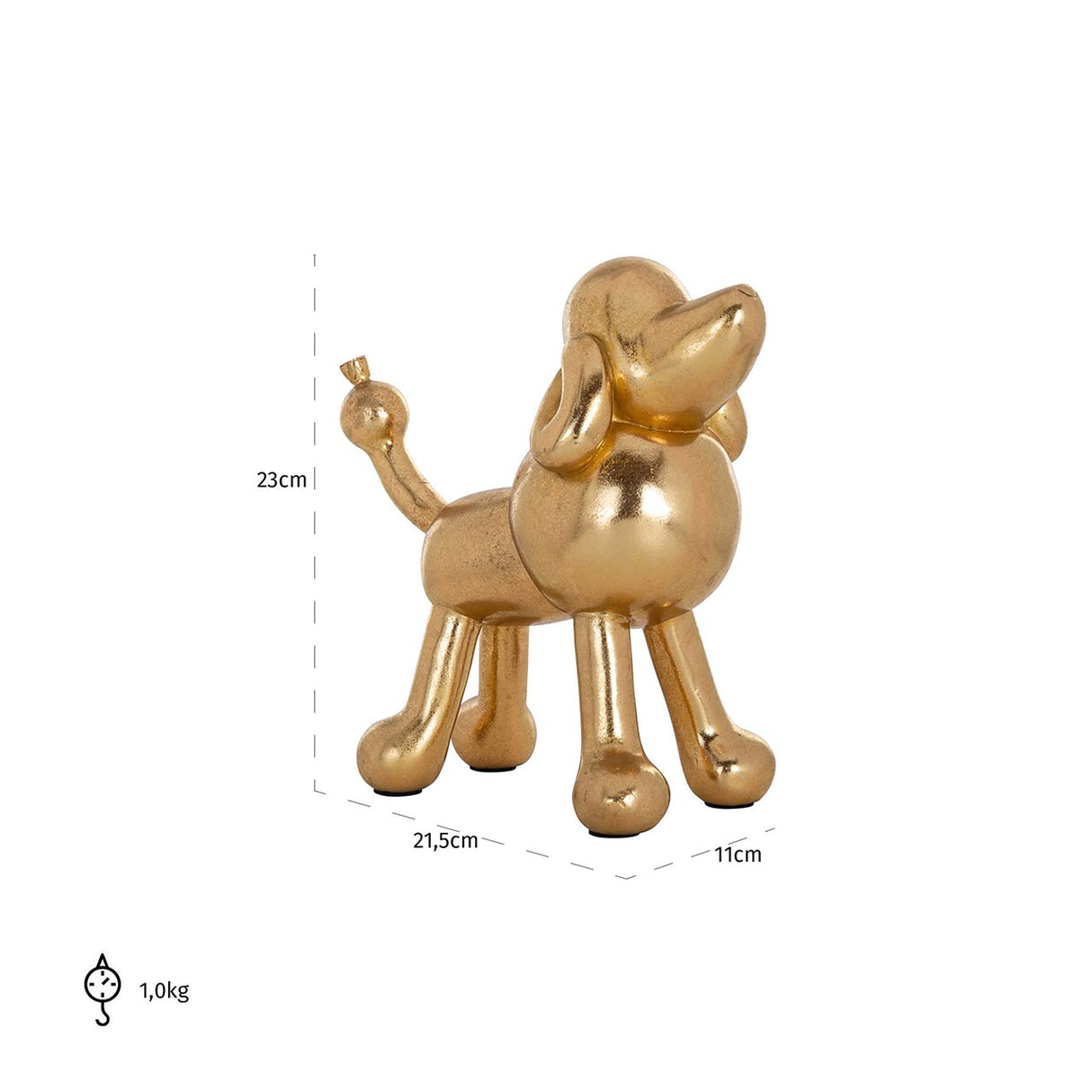 Dog Miro deco object (Gold) van Richmond Interiors – Luxe comfort op maat van PureWonen. Vraag naar de beste prijs.