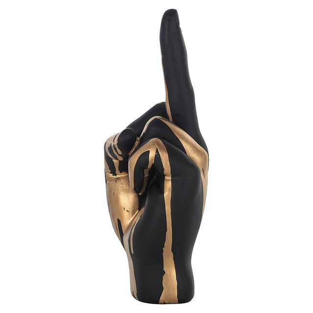 Deco object hand digitus (Black/gold) van Richmond Interiors – Luxe comfort op maat van PureWonen. Vraag naar de beste prijs.