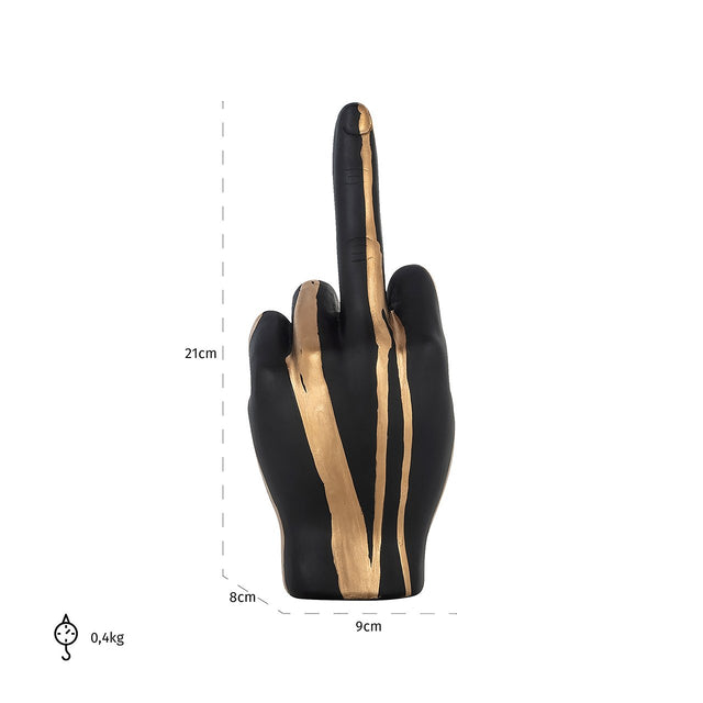 Deco object hand digitus (Black/gold) van Richmond Interiors – Luxe comfort op maat van PureWonen. Vraag naar de beste prijs.