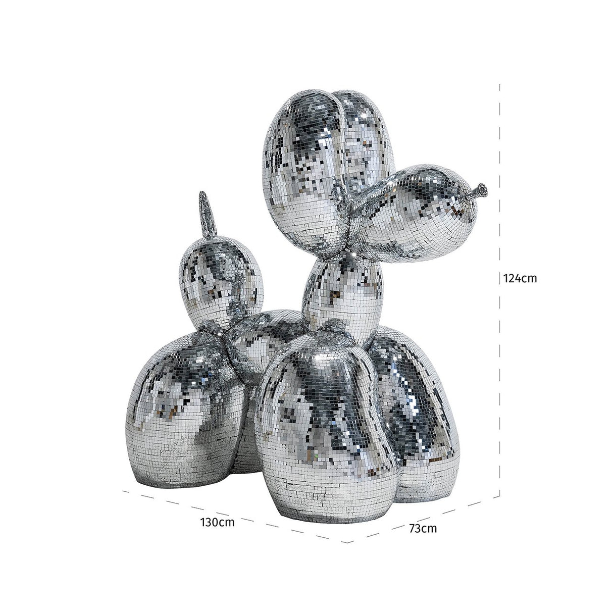Dog deco object spiegel (Silver) van Richmond Interiors – Luxe comfort op maat van PureWonen. Vraag naar de beste prijs.