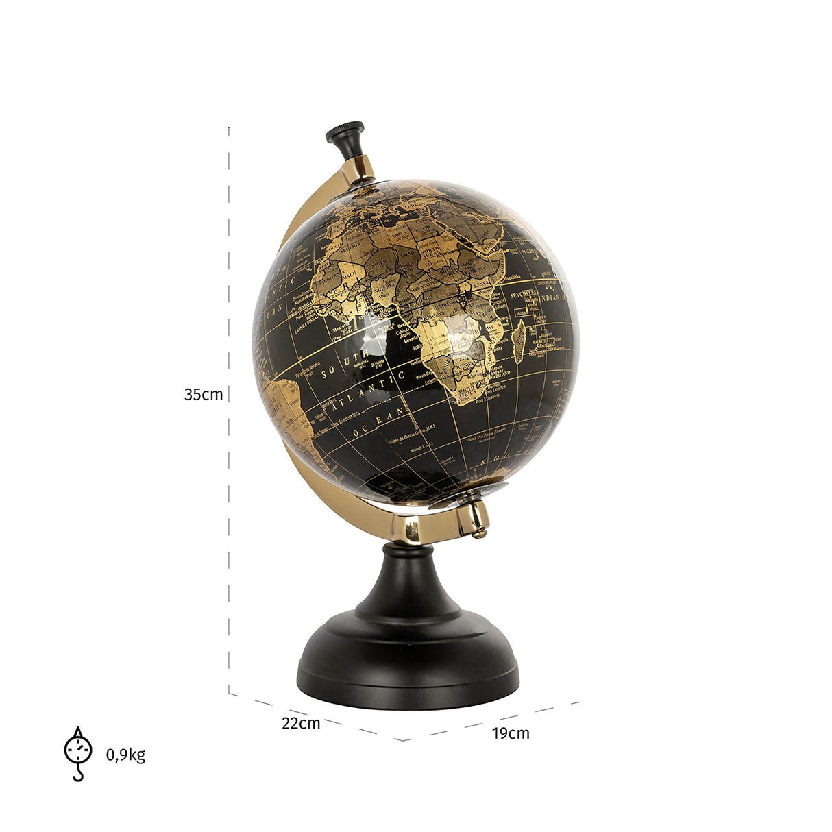 Deco object Jilly (Black/gold) van Richmond Interiors – Luxe comfort op maat van PureWonen. Vraag naar de beste prijs.