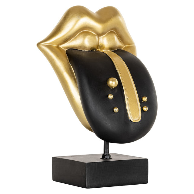 Deco object Tongue (Black/gold) van Richmond Interiors – Luxe comfort op maat van PureWonen. Vraag naar de beste prijs.