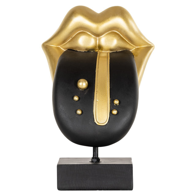 Deco object Tongue (Black/gold) van Richmond Interiors – Luxe comfort op maat van PureWonen. Vraag naar de beste prijs.
