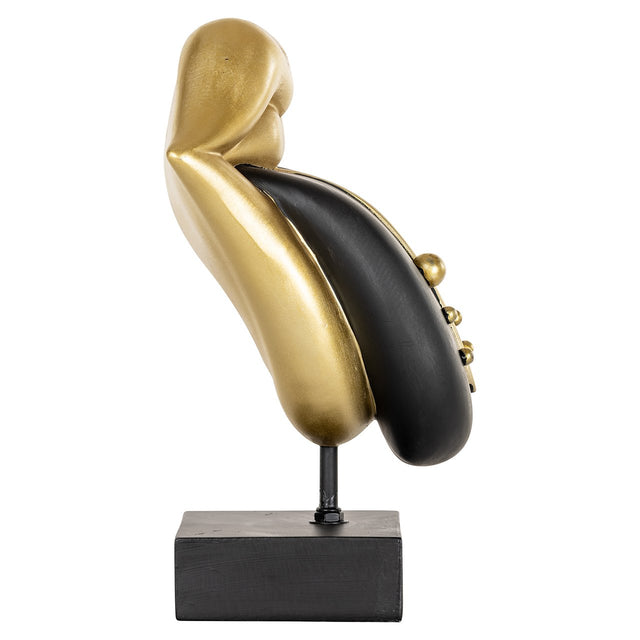 Deco object Tongue (Black/gold) van Richmond Interiors – Luxe comfort op maat van PureWonen. Vraag naar de beste prijs.