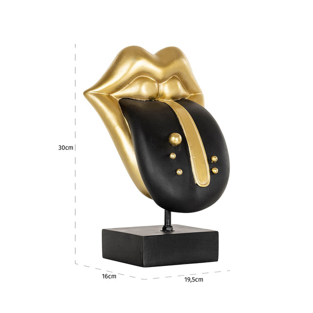 Deco object Tongue (Black/gold) van Richmond Interiors – Luxe comfort op maat van PureWonen. Vraag naar de beste prijs.