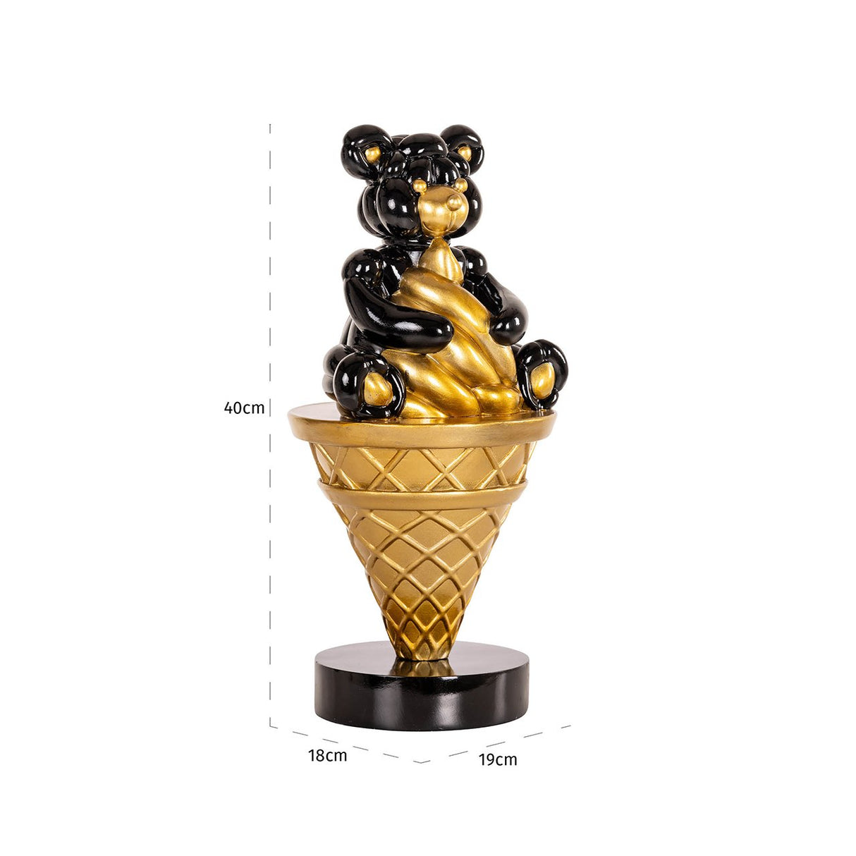 Deco object Harly (Black/gold) van Richmond Interiors – Luxe comfort op maat van PureWonen. Vraag naar de beste prijs.